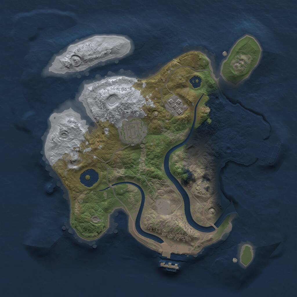 Rust Map: Procedural Map, Size: 2500, Seed: 2025092715, 6 Monuments