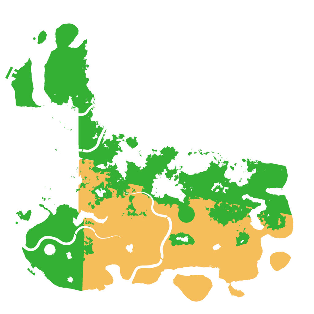 Biome Rust Map: Procedural Map, Size: 5000, Seed: 80283439
