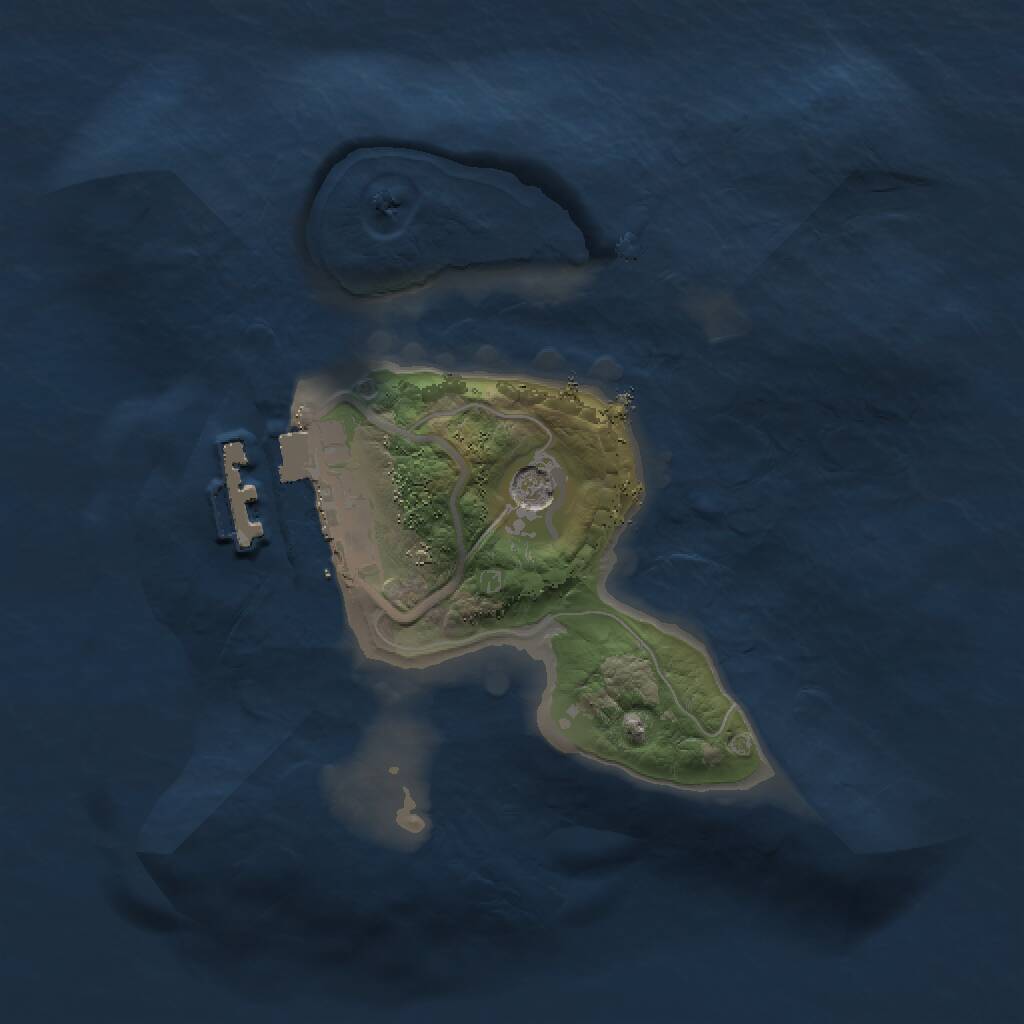 Rust Map: Procedural Map, Size: 1500, Seed: 229213996, 3 Monuments