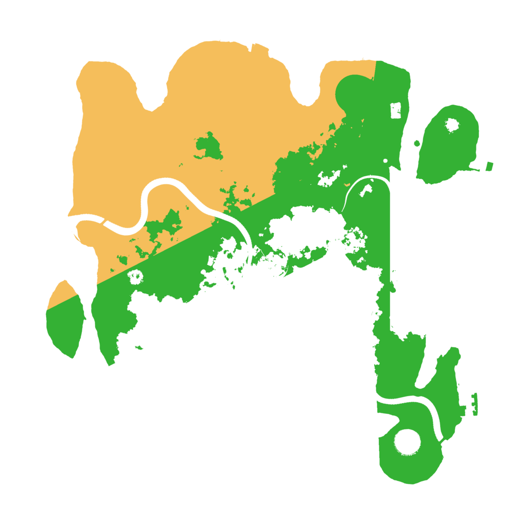 Biome Rust Map: Procedural Map, Size: 3500, Seed: 999448552