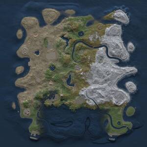 Thumbnail Rust Map: Procedural Map, Size: 4000, Seed: 1710581595, 16 Monuments