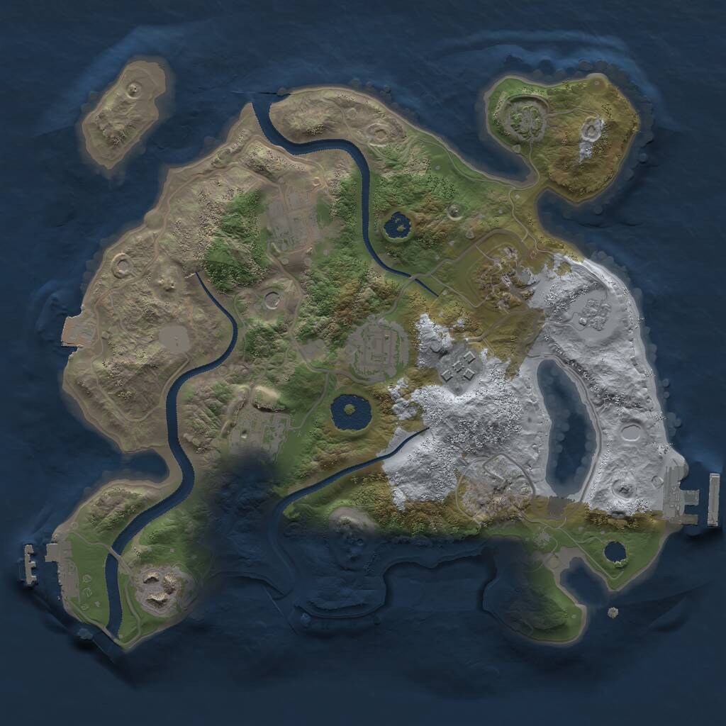 Rust Map: Procedural Map, Size: 2800, Seed: 1468206134, 12 Monuments