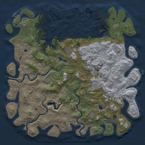 Thumbnail Rust Map: Procedural Map, Size: 6000, Seed: 320090781, 17 Monuments