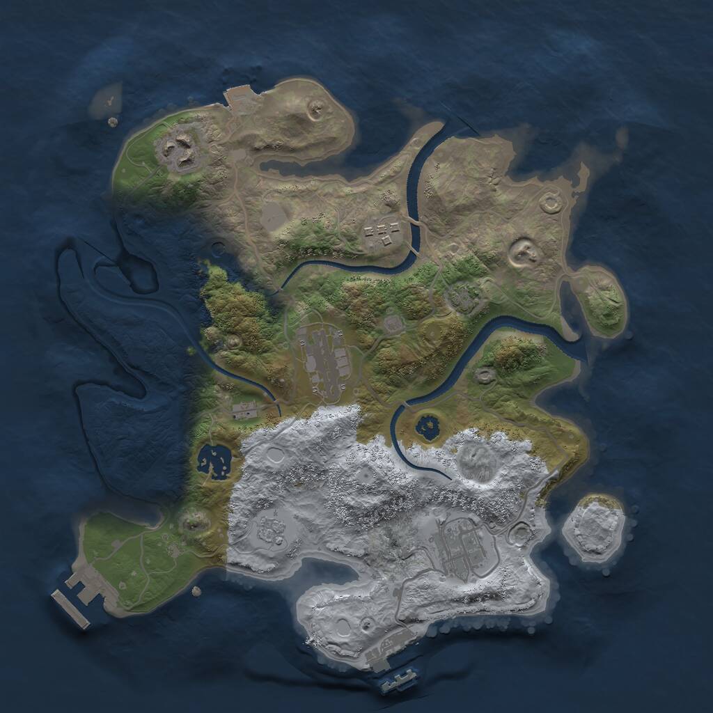 Rust Map: Procedural Map, Size: 3000, Seed: 2380679, 11 Monuments
