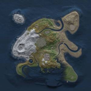 Thumbnail Rust Map: Procedural Map, Size: 2150, Seed: 1140141484, 5 Monuments