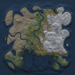 Thumbnail Rust Map: Procedural Map, Size: 3700, Seed: 1745855868, 14 Monuments