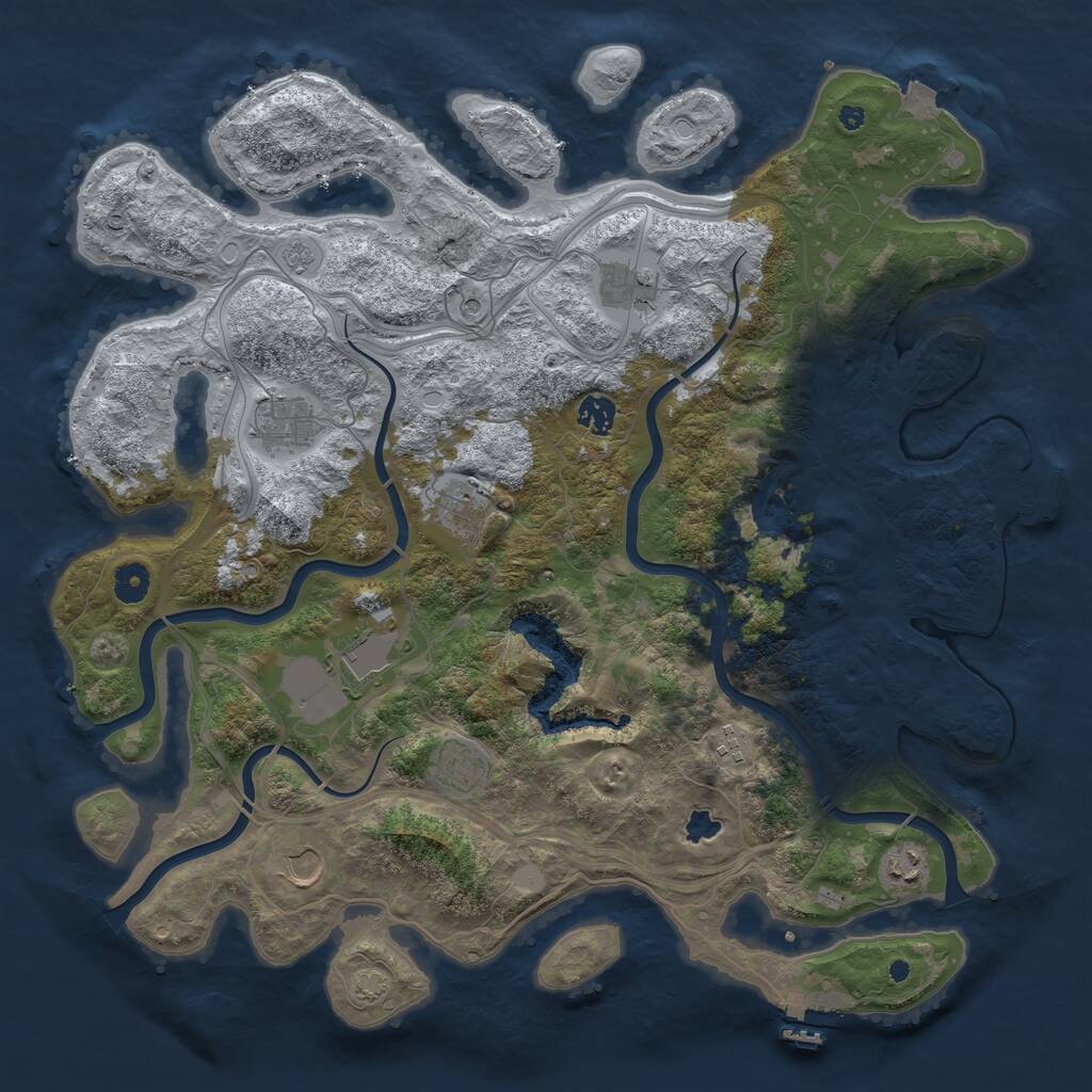 Rust Map: Procedural Map, Size: 4250, Seed: 2196969, 15 Monuments