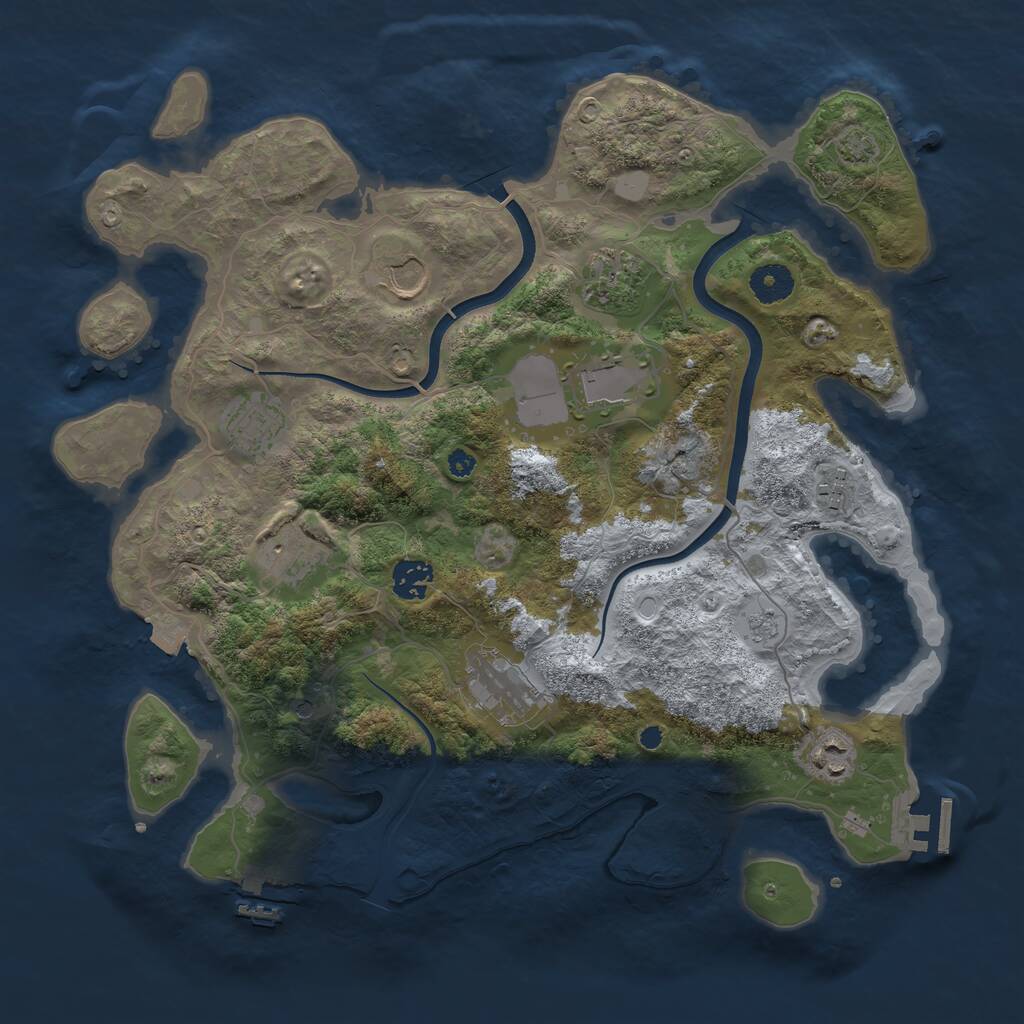 Rust Map: Procedural Map, Size: 3750, Seed: 13082002, 15 Monuments