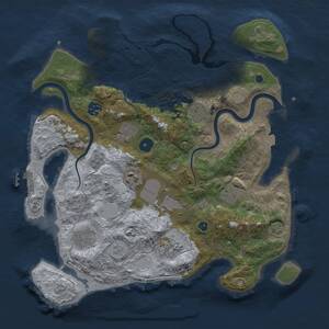 Thumbnail Rust Map: Procedural Map, Size: 3600, Seed: 779949, 15 Monuments
