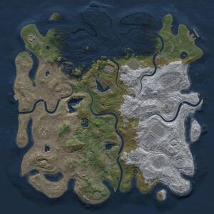 Thumbnail Rust Map: Procedural Map, Size: 4500, Seed: 451471622, 16 Monuments