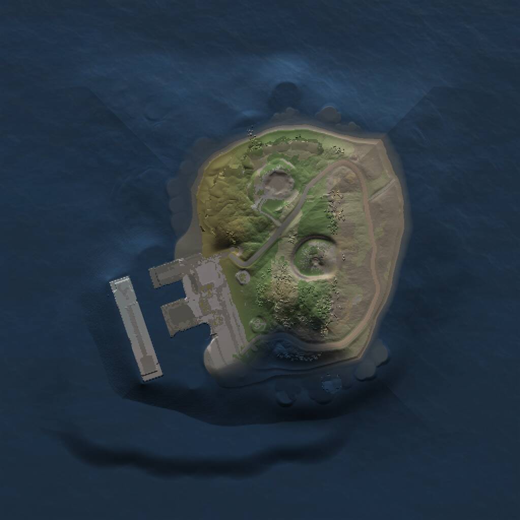 Rust Map: Procedural Map, Size: 1000, Seed: 8654321, 2 Monuments