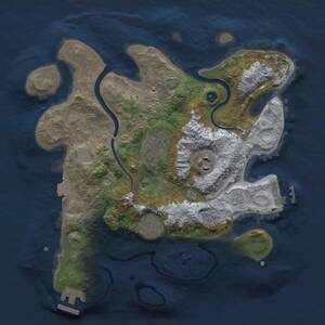 Thumbnail Rust Map: Procedural Map, Size: 3000, Seed: 54984, 10 Monuments