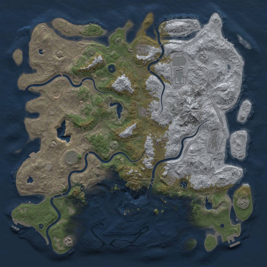 Rust Map: Procedural Map, Size: 5100, Seed: 12778, 17 Monuments