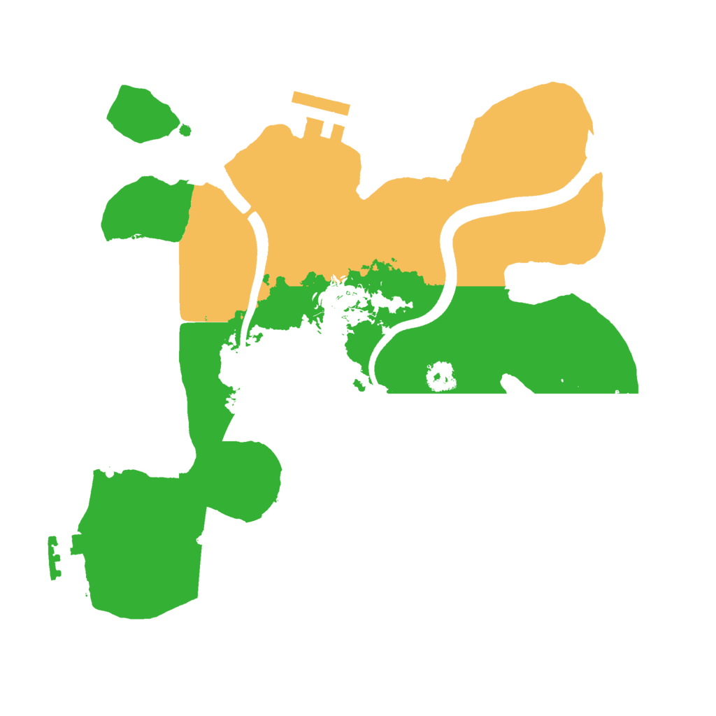 Biome Rust Map: Procedural Map, Size: 2500, Seed: 2025092815