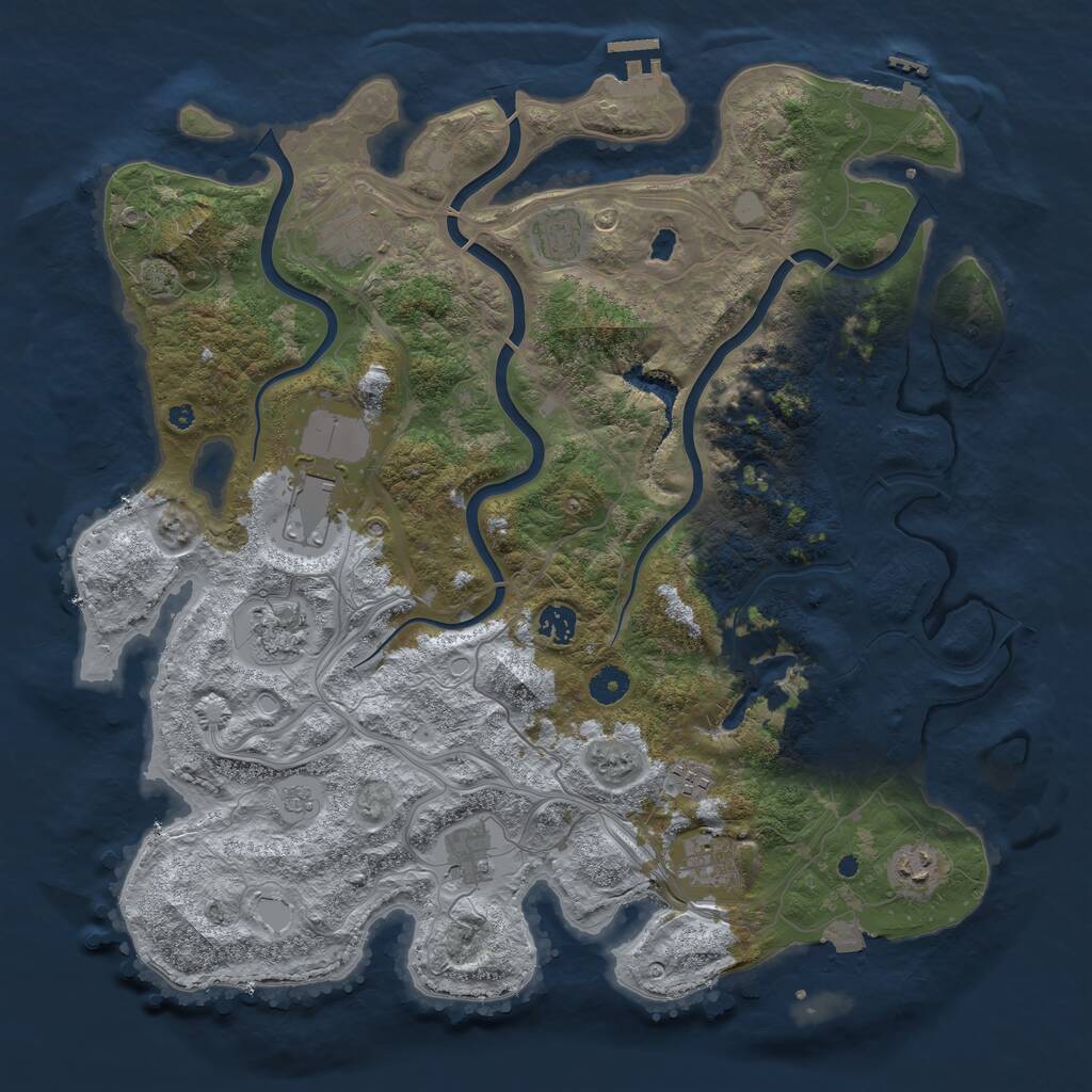 Rust Map: Procedural Map, Size: 4250, Seed: 1112022, 15 Monuments