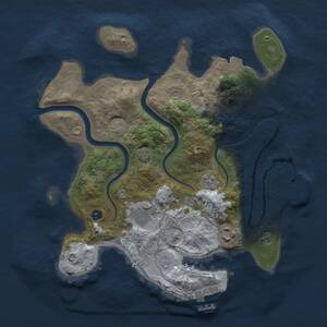 Thumbnail Rust Map: Procedural Map, Size: 3000, Seed: 251970, 9 Monuments