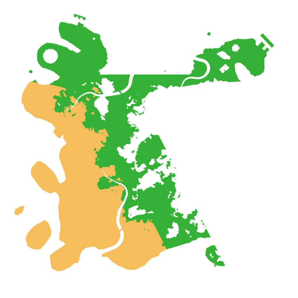 Biome Rust Map: Procedural Map, Size: 3600, Seed: 4085