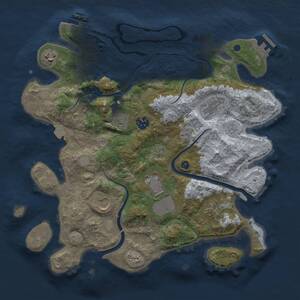 Thumbnail Rust Map: Procedural Map, Size: 3600, Seed: 4085, 14 Monuments