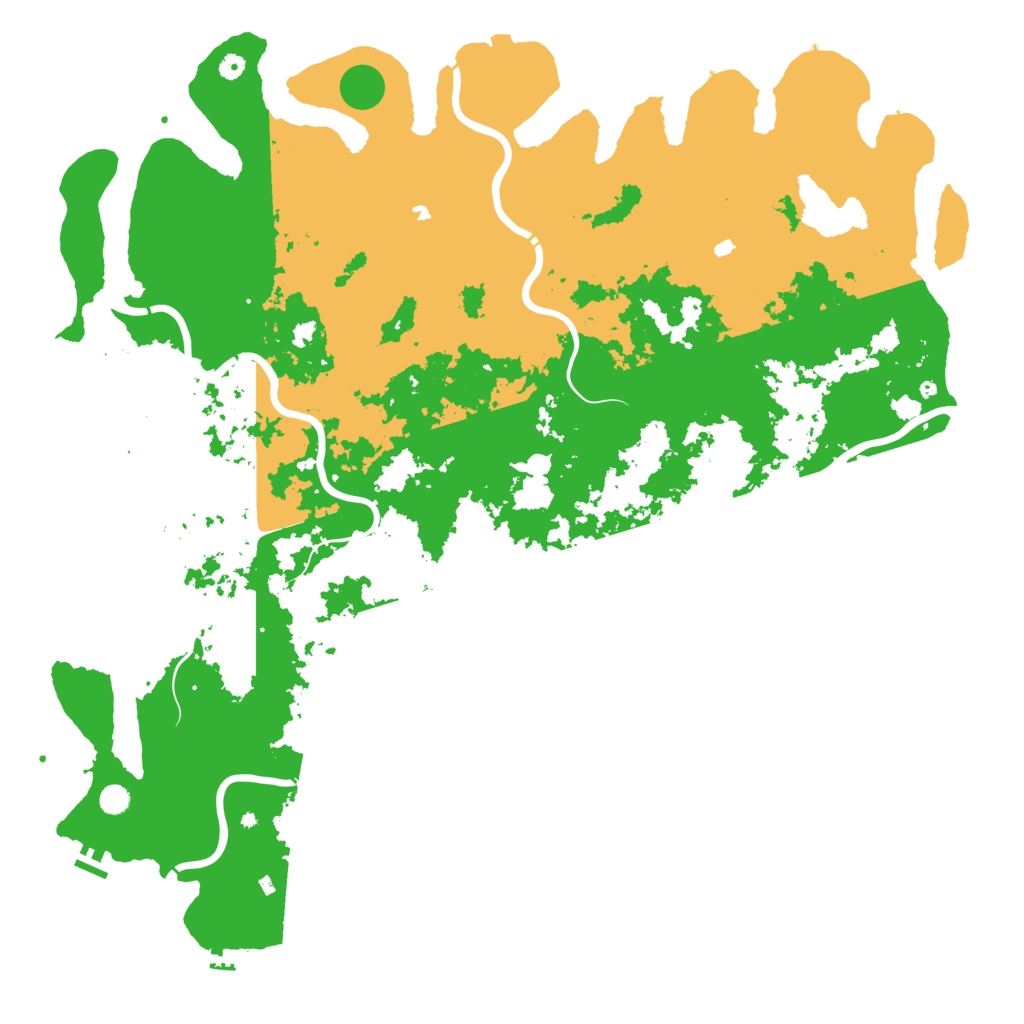 Biome Rust Map: Procedural Map, Size: 6000, Seed: 1609640807