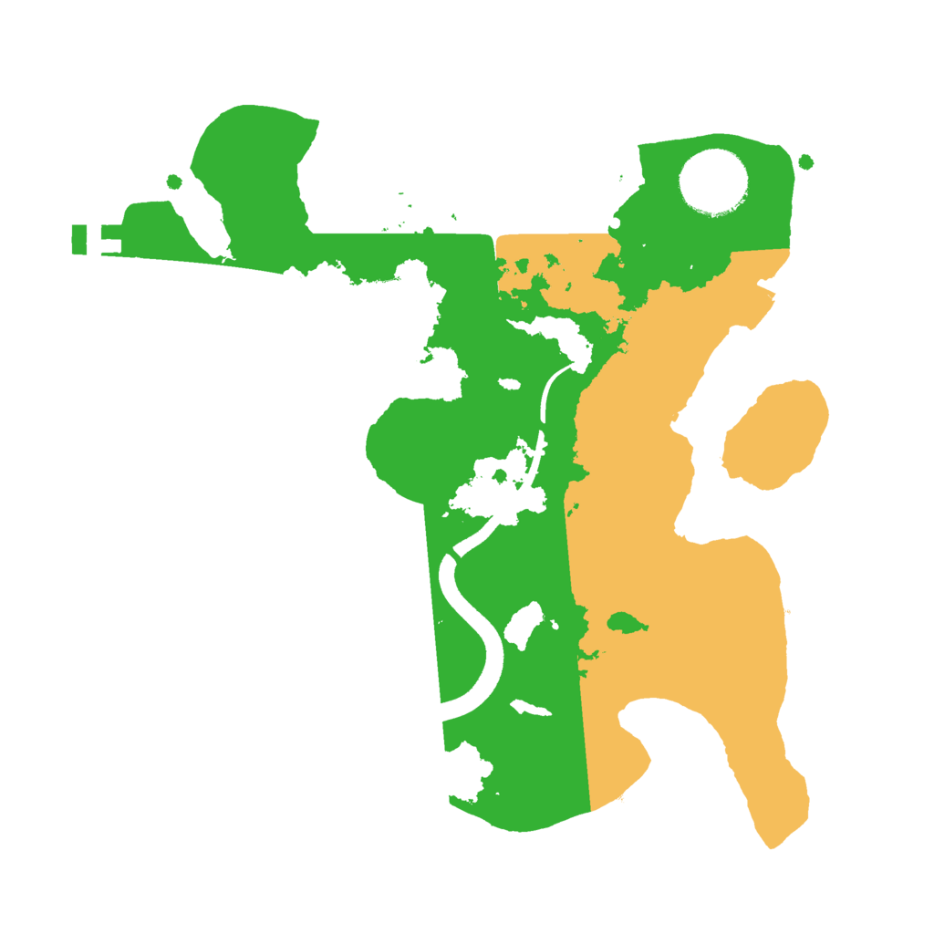 Biome Rust Map: Procedural Map, Size: 2500, Seed: 13421311