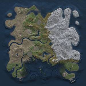 Thumbnail Rust Map: Procedural Map, Size: 4000, Seed: 941806454, 16 Monuments