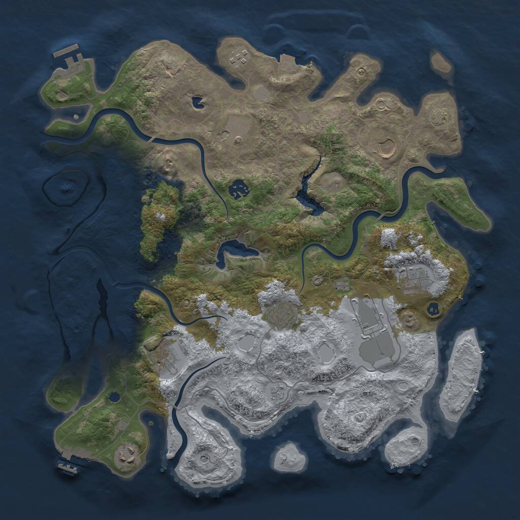 Rust Map: Procedural Map, Size: 4000, Seed: 787015282, 15 Monuments