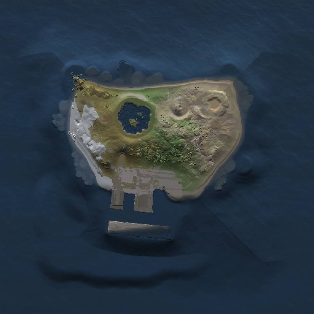 Rust Map: Procedural Map, Size: 1000, Seed: 1312083176, 2 Monuments