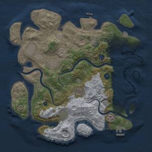 Thumbnail Rust Map: Procedural Map, Size: 3750, Seed: 1733971180, 13 Monuments