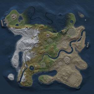 Thumbnail Rust Map: Procedural Map, Size: 3000, Seed: 1752473058, 12 Monuments