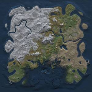 Thumbnail Rust Map: Procedural Map, Size: 5000, Seed: 1674489961, 17 Monuments