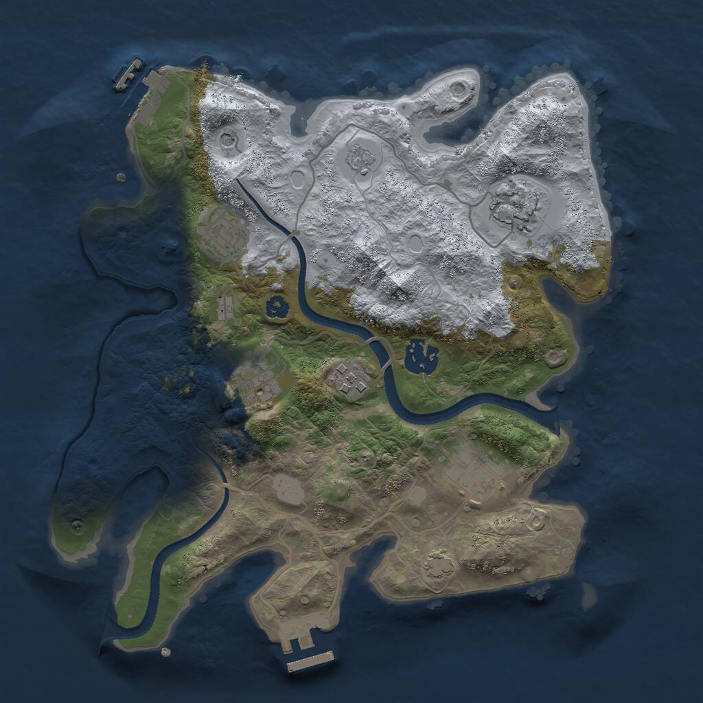 Rust Map: Procedural Map, Size: 3000, Seed: 1756, 12 Monuments