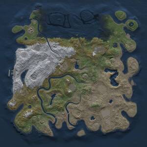 Thumbnail Rust Map: Procedural Map, Size: 4500, Seed: 52181252, 17 Monuments