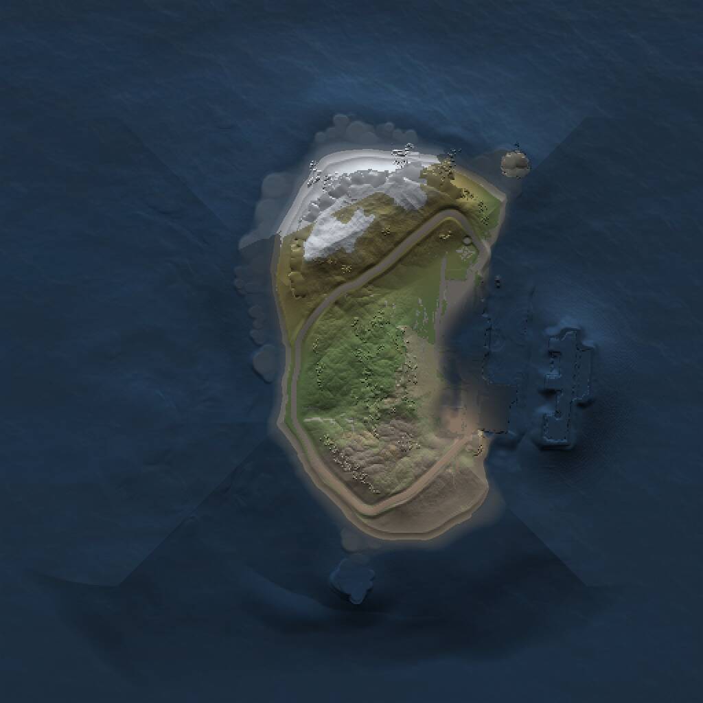 Rust Map: Procedural Map, Size: 1000, Seed: 199077720, 2 Monuments