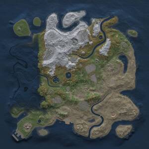 Thumbnail Rust Map: Procedural Map, Size: 3700, Seed: 361957, 15 Monuments