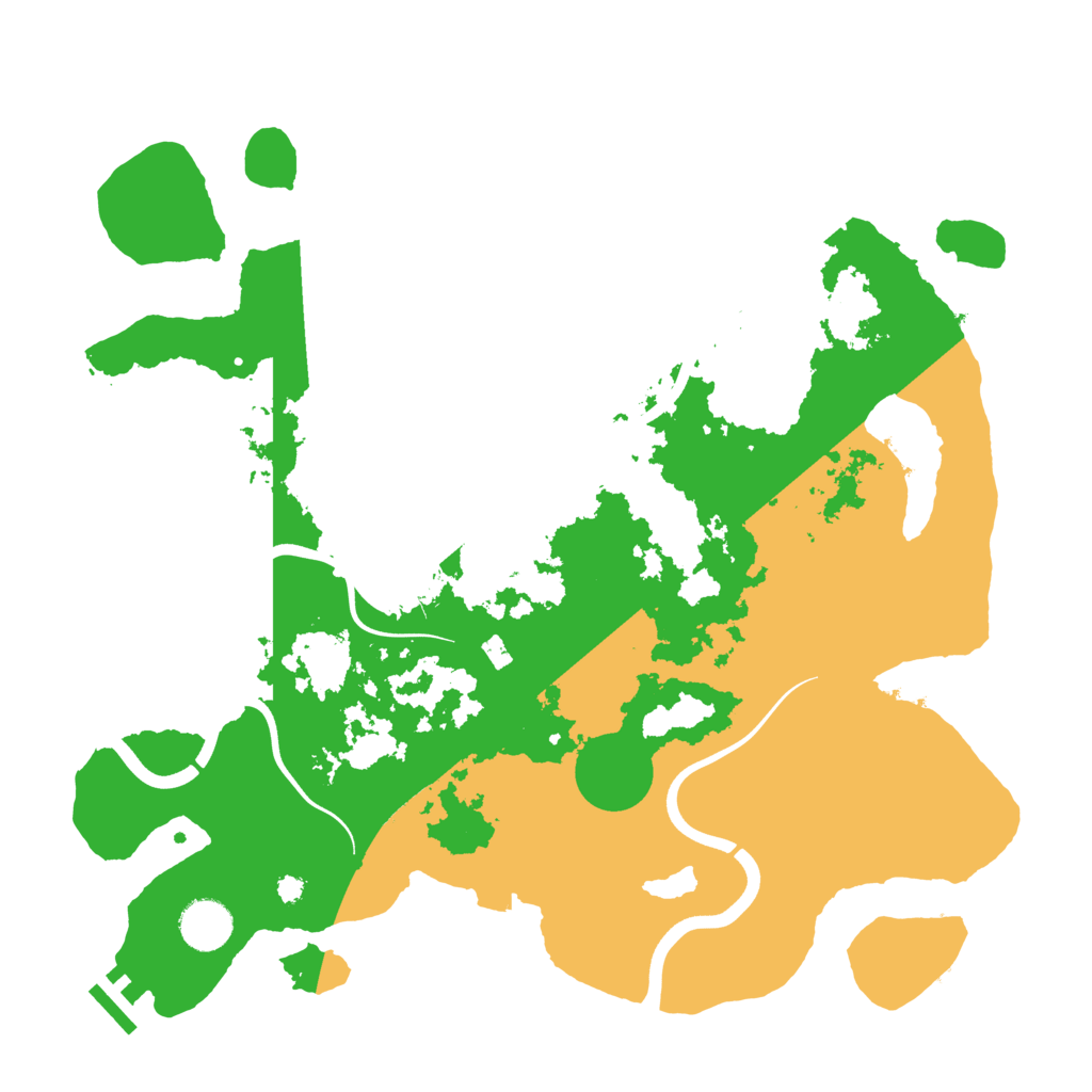 Biome Rust Map: Procedural Map, Size: 3700, Seed: 361957