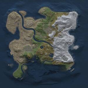 Thumbnail Rust Map: Procedural Map, Size: 3000, Seed: 1941000537, 9 Monuments