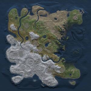 Thumbnail Rust Map: Procedural Map, Size: 4000, Seed: 81463046, 16 Monuments