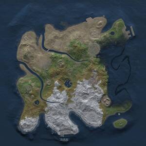Thumbnail Rust Map: Procedural Map, Size: 3000, Seed: 2014494265, 12 Monuments