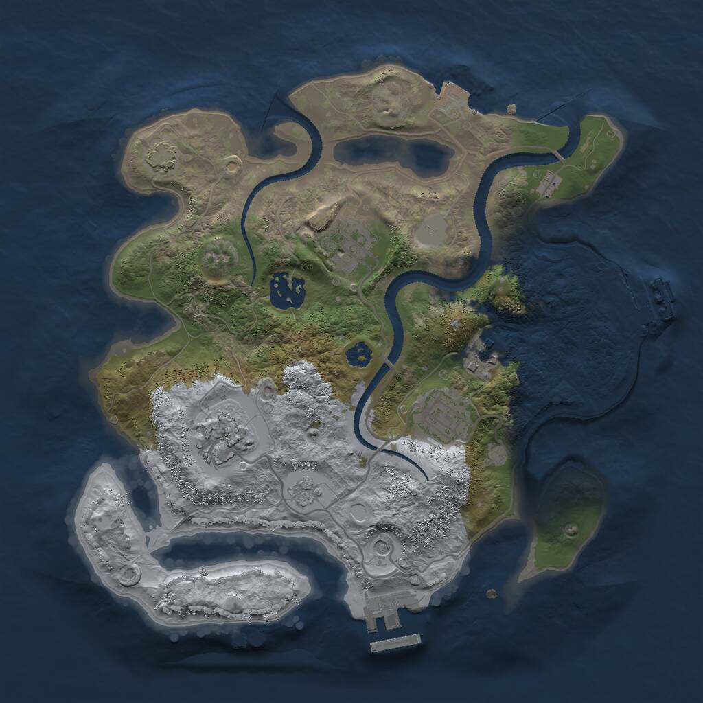 Rust Map: Procedural Map, Size: 2800, Seed: 32131488, 11 Monuments