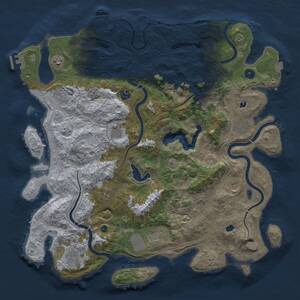 Thumbnail Rust Map: Procedural Map, Size: 4500, Seed: 720022919, 16 Monuments