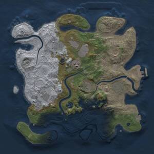 Thumbnail Rust Map: Procedural Map, Size: 3500, Seed: 49698, 14 Monuments