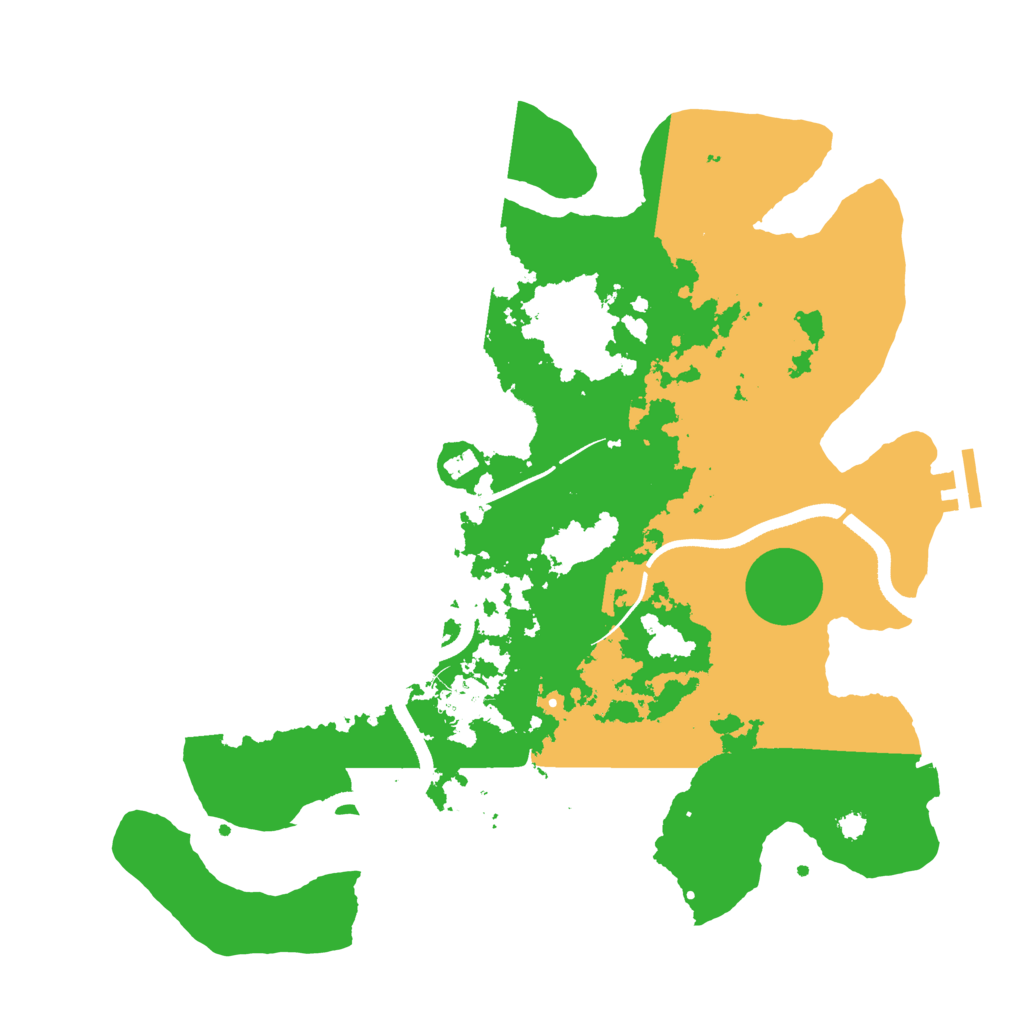 Biome Rust Map: Procedural Map, Size: 3500, Seed: 49698