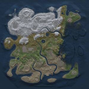 Thumbnail Rust Map: Procedural Map, Size: 3800, Seed: 138053301, 16 Monuments