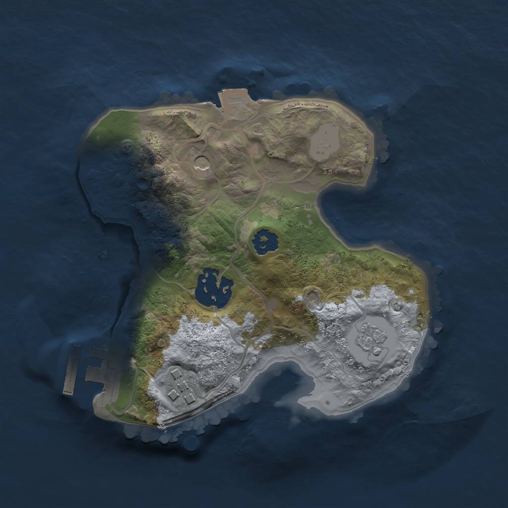 Rust Map: Procedural Map, Size: 2000, Seed: 144870, 6 Monuments