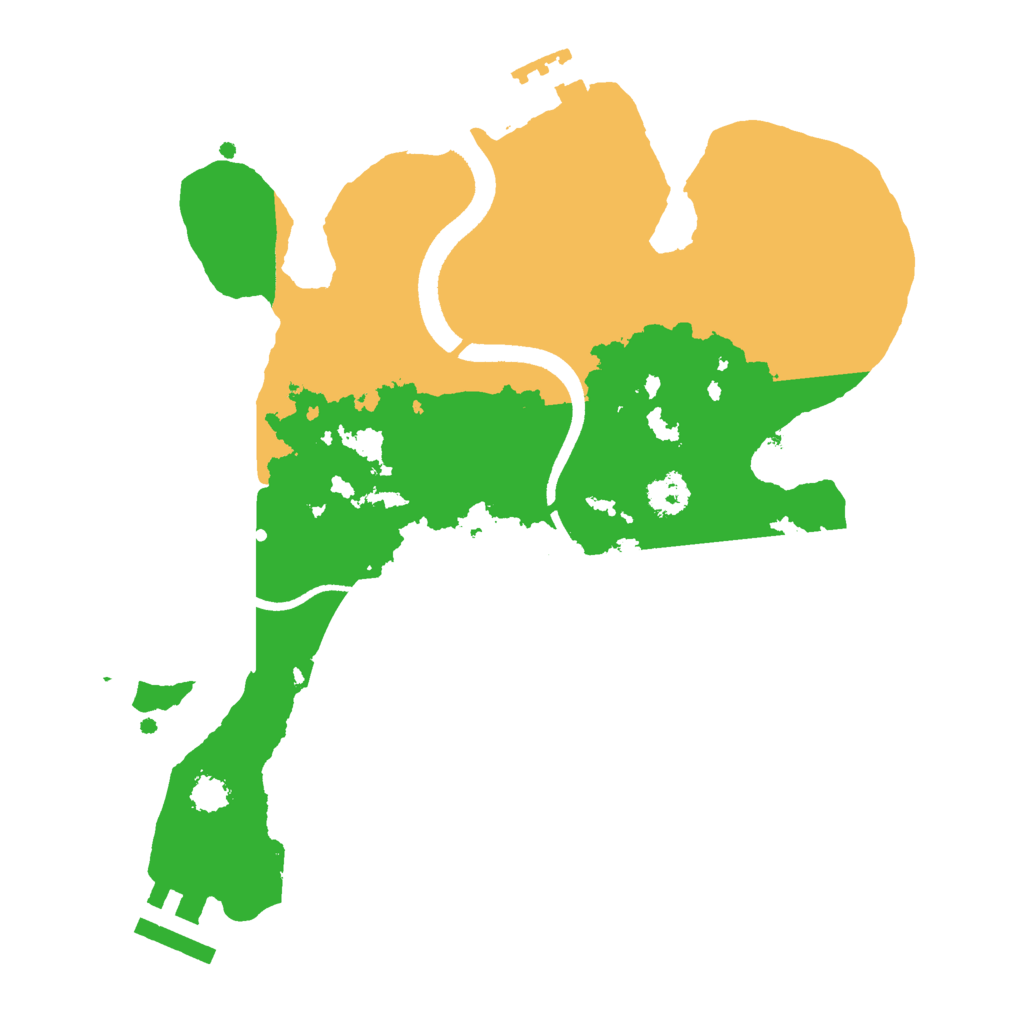 Biome Rust Map: Procedural Map, Size: 2500, Seed: 46312132