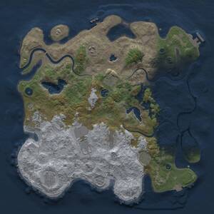 Thumbnail Rust Map: Procedural Map, Size: 4000, Seed: 547839325, 15 Monuments