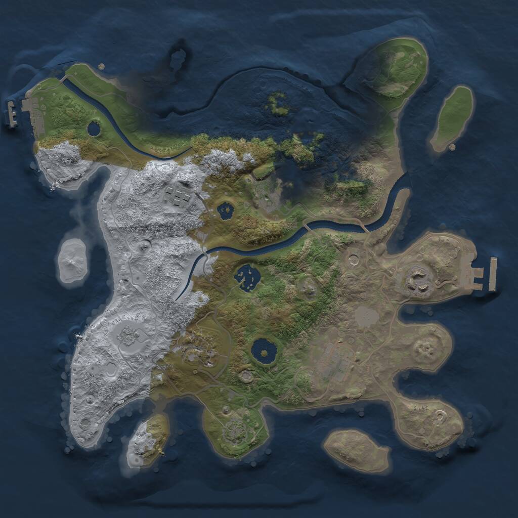 Rust Map: Procedural Map, Size: 3100, Seed: 31, 12 Monuments