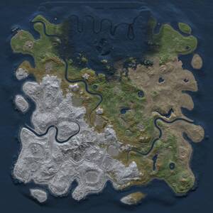 Thumbnail Rust Map: Procedural Map, Size: 5000, Seed: 4577685, 17 Monuments