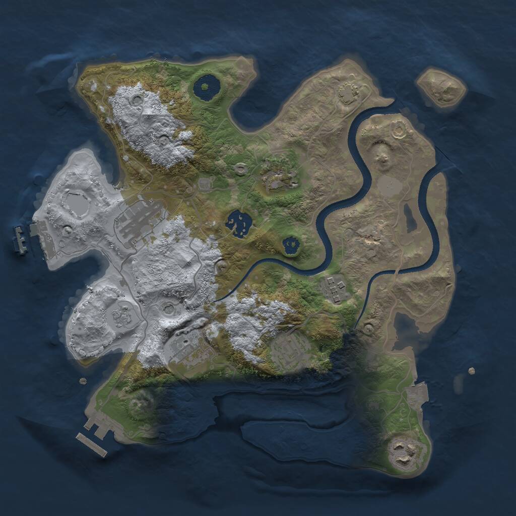 Rust Map: Procedural Map, Size: 3000, Seed: 6169, 13 Monuments