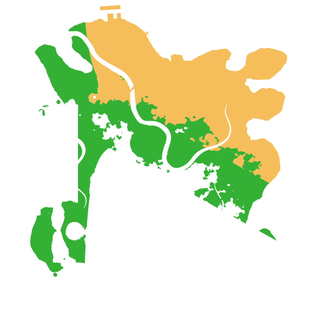 Biome Rust Map: Procedural Map, Size: 3100, Seed: 43
